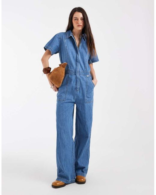 Wrangler Blue Denim Coveralls