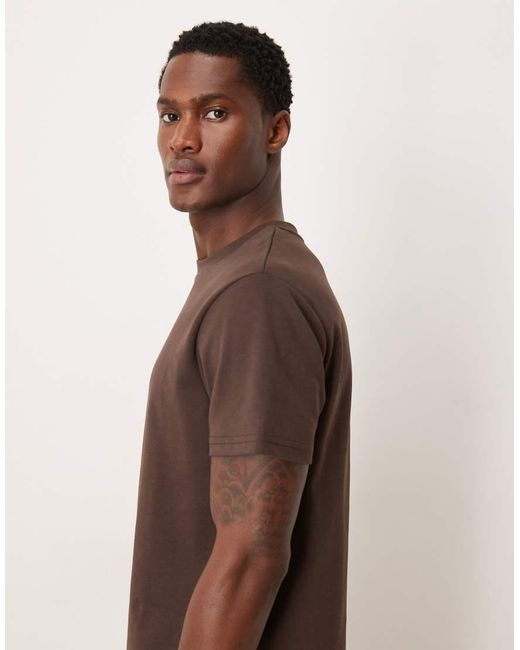 ASOS Brown Breathemaxtm Heavyweight Regular Fit T-shirt for men