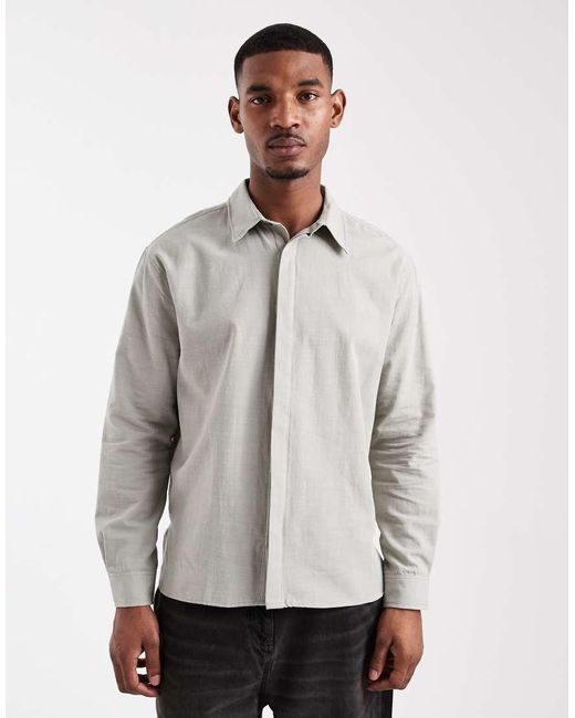 ASOS Natural Relaxed Shirt for men