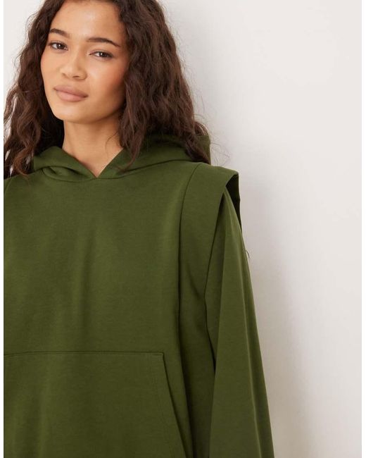 ASOS Green Circular Design Collection Hoodie With Seam Detailing