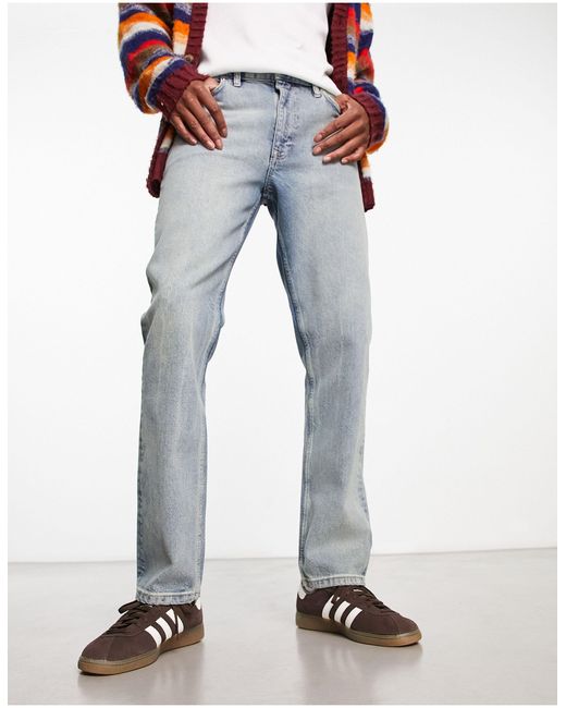 ASOS Jeans Met Rechte Pijpen in het Blauw voor heren | Lyst NL