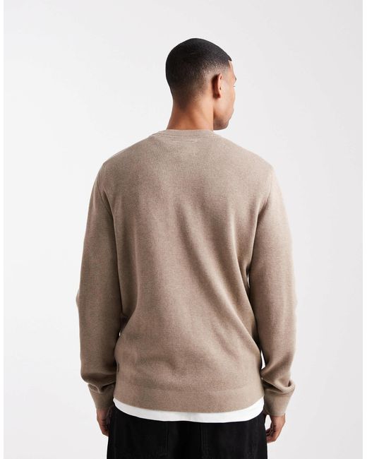 Jack & Jones Natural Premium Knitted Crew Neck Jumper for men