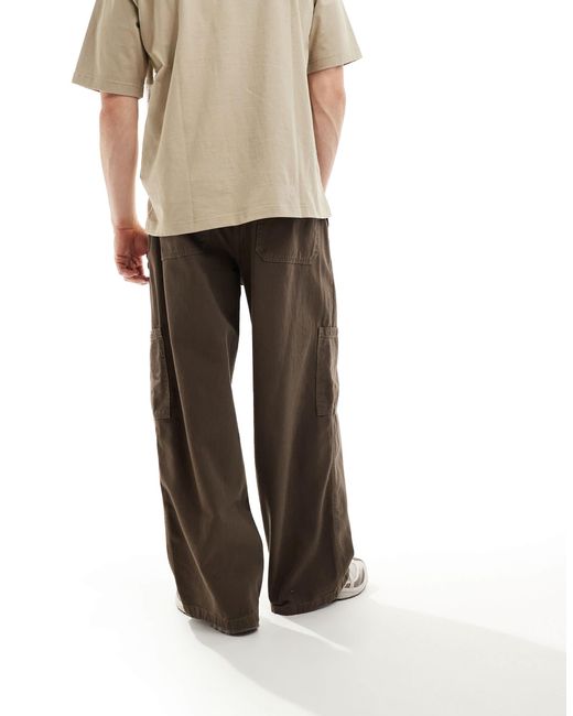 ASOS Brown Super baggy Cargo Trousers for men