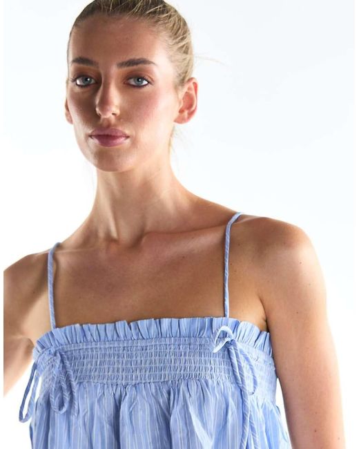 Collective The Label Blue Swing Top With Ties