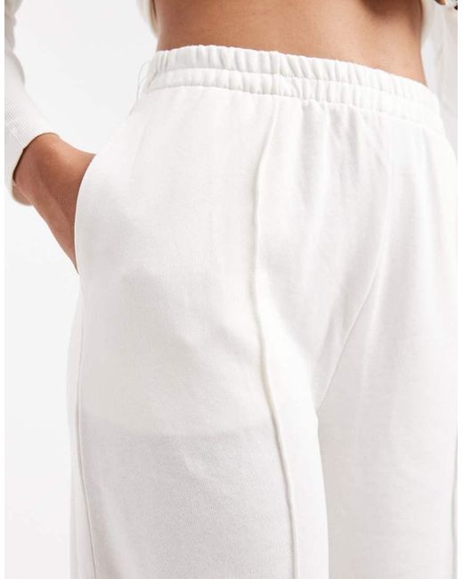 Brave Soul White Cotton Rich Straight Leg Jogger