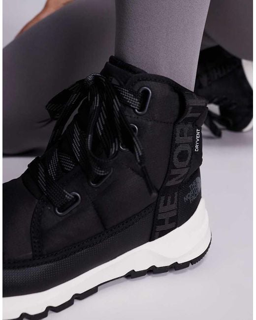 The North Face Black Thermoball Lace-Up Luxe Waterproof Boots