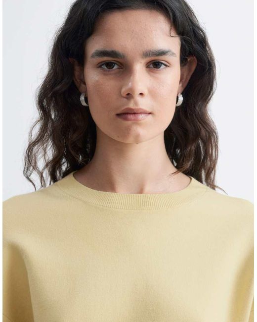 & Other Stories Blue Jumper With Volume Sleeve And Deep Cuff