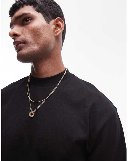 Topman Black Relaxed Fit T-shirt for men