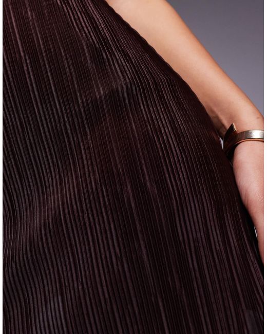 ASOS Brown – plissee-minikleid