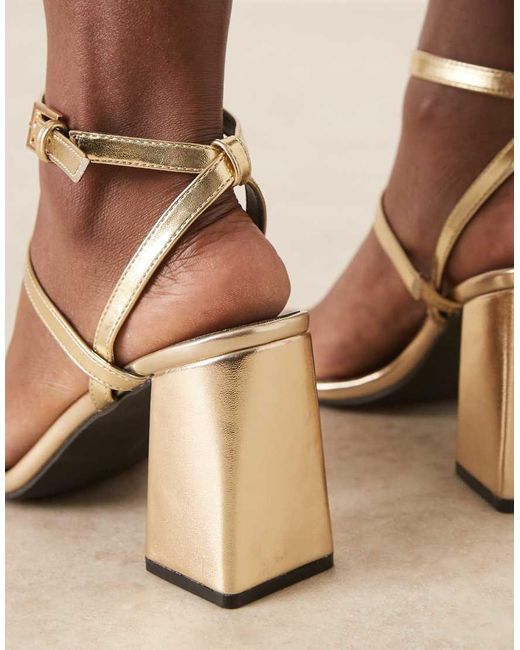 Raid Natural Jeeya Block Heeled Sandals