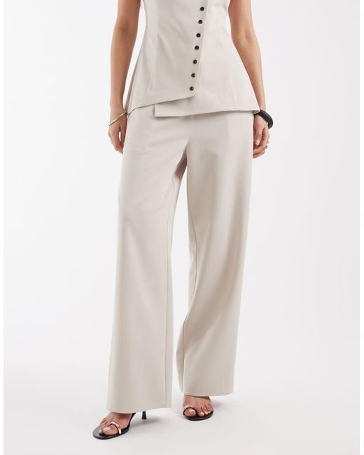Pretty Lavish White Tailored Trouser Co-ord