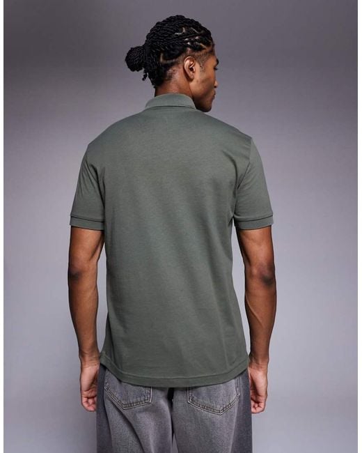 EA7 Gray Armani Train 7 Logo Polo for men