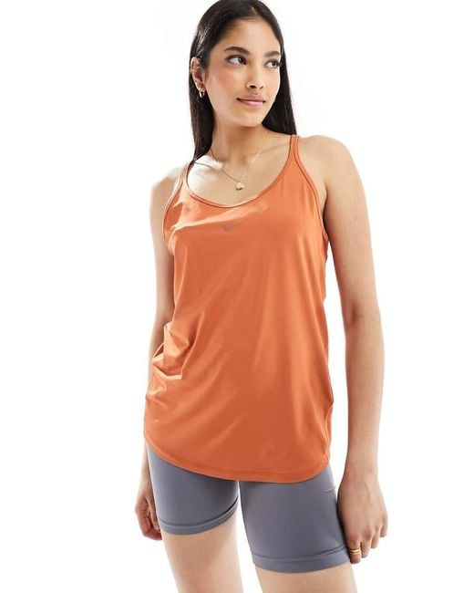 Nike Nike One Training Dri Fit Classic Strappy Tank Top in Orange Lyst UK