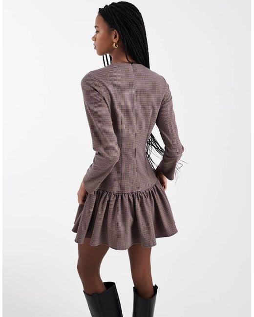 ASOS Multicolor Drop Waist Mini Dress