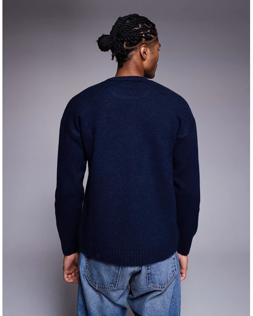Pull ras ASOS pour homme en coloris Blue
