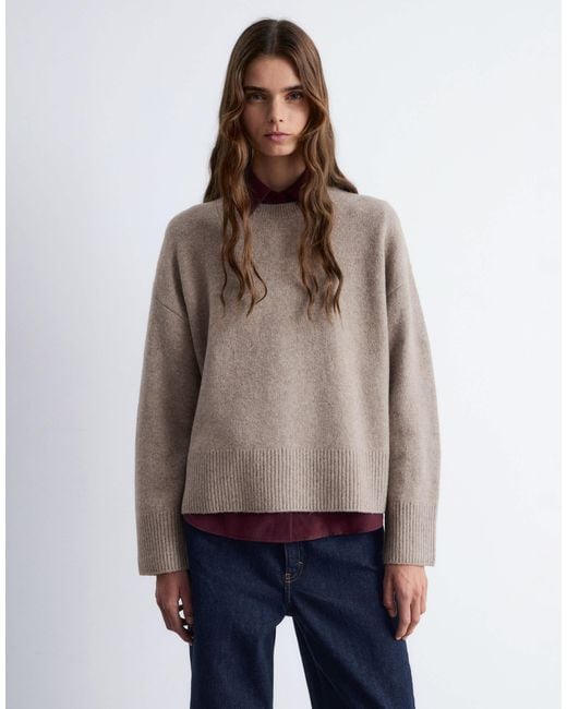& Other Stories Brown Crew Neck Jumper