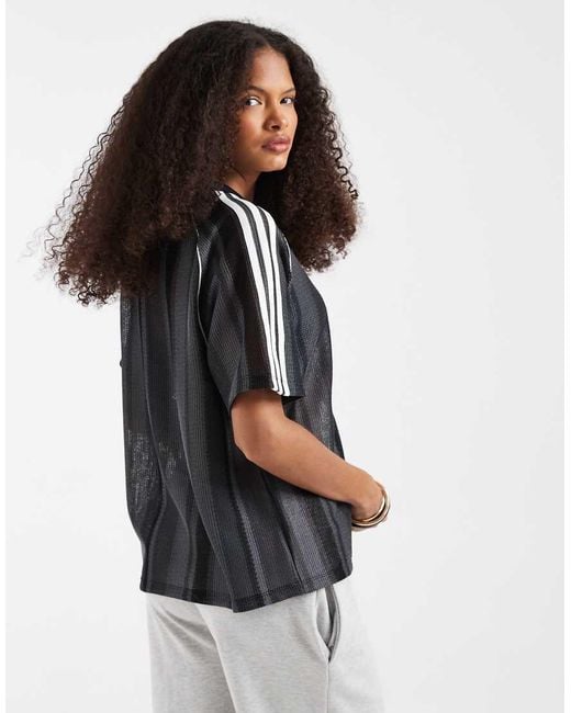 Adidas Originals Black Crochet Football Top