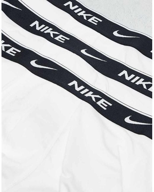Nike Gray Essential Cotton Stretch 3 Pack Trunks for men