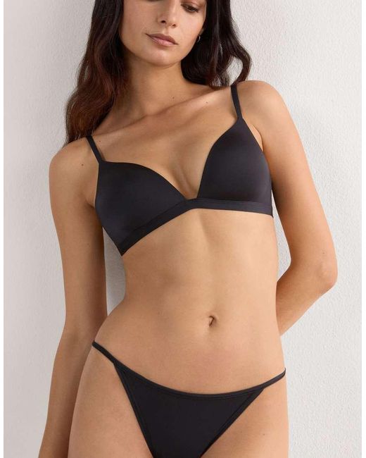 Intimissimi Black Microfibre G-String With Side Straps