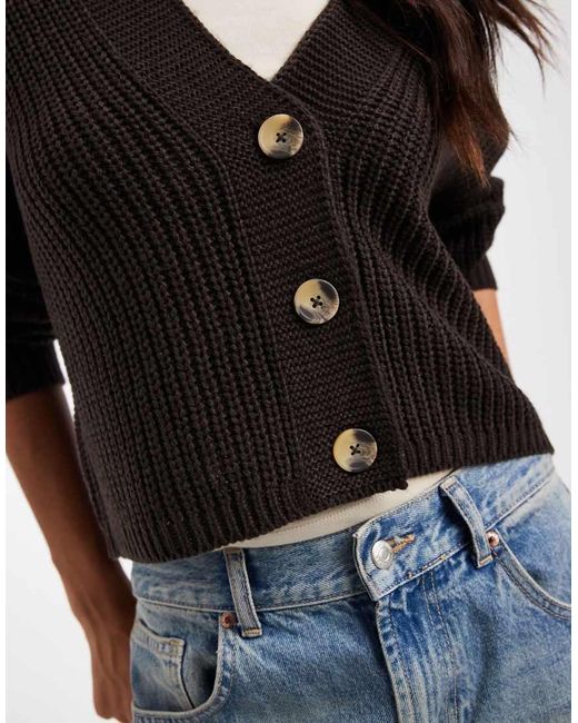 ONLY Gebreid Vest in het Black