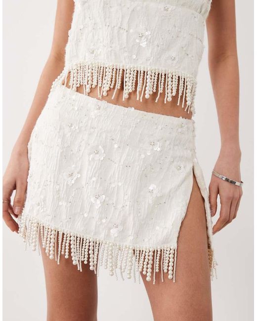 Dippin' Daisy's Natural Dippin Daisys Bridal Sequin Mini Skirt