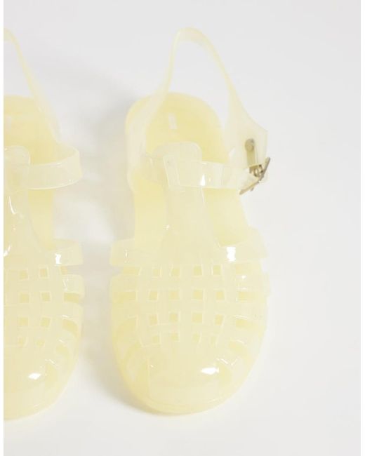 ASOS Metallic Medley Jelly Fisherman Flats