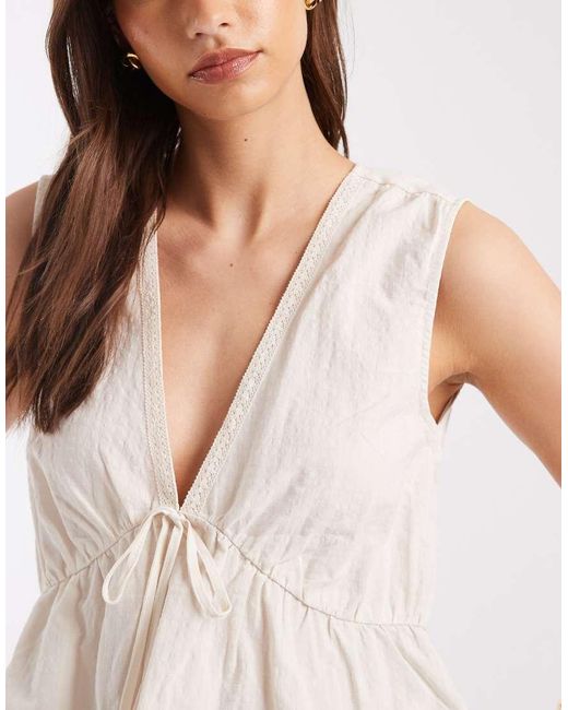 ONLY White Tie Detail Top