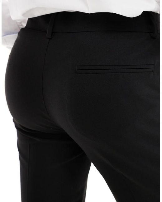 ASOS Black Smart Tapered Fit Trousers for men