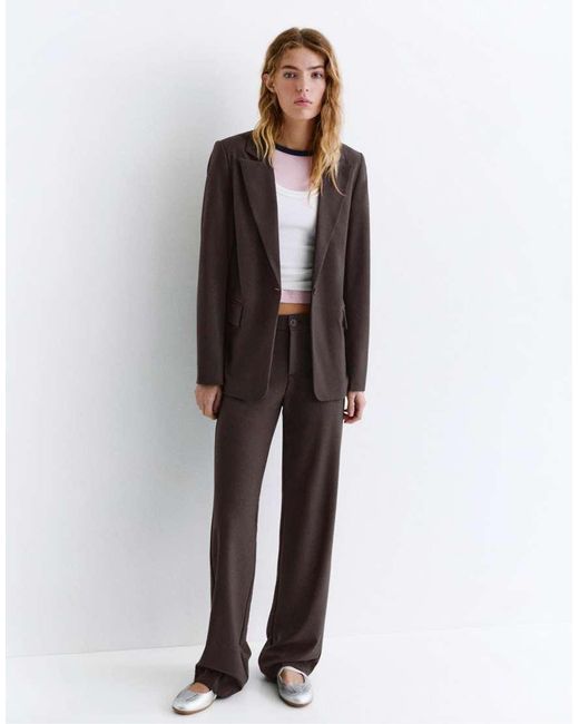 Pull&Bear Brown Basic Blazer