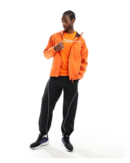 Chaqueta naranja impermeable terrex Adidas Originals de hombre de color Orange