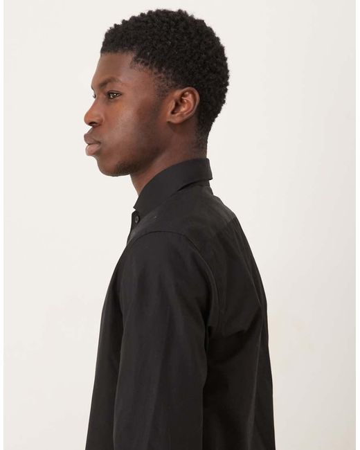 Camicia Premium Nera di Mango in Black da Uomo