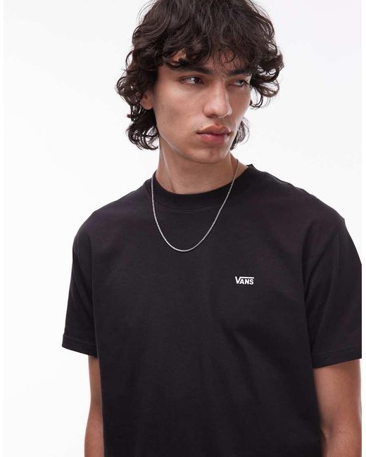Vans Regular-Fit T-Shirt Met Logo Links Op De Borst in het Black