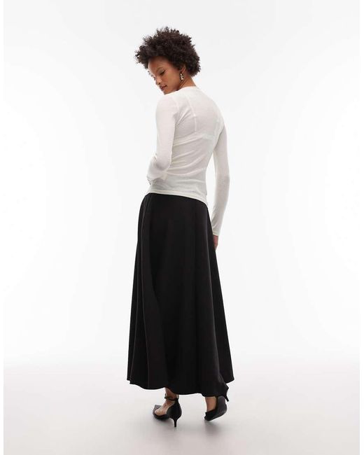 ASOS White Tailored Circle Maxi Skirt