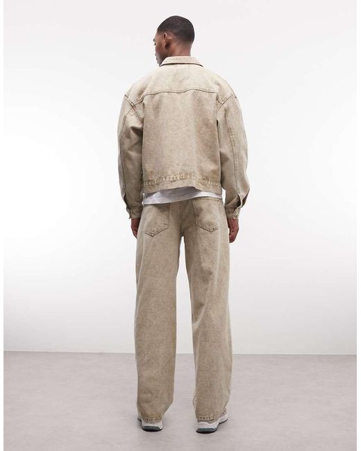 Liquor N Poker Natural Relaxed Baggy Jeans Co-Ord for men