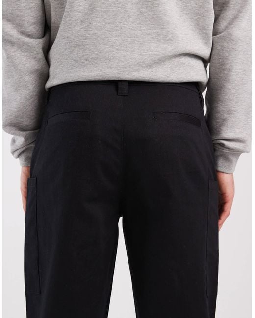 ASOS Gray Straight Cargo Pants for men