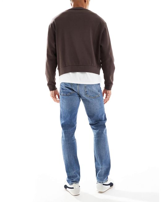 Superdry – cotton vintage – slim straight jeans in Blue für Herren