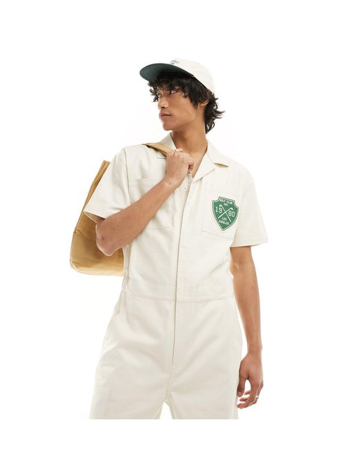 ASOS White Denim Boilersuit With Golf Club Print for men