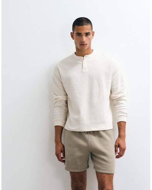 Abercrombie & Fitch White Essenital Jersey Shorts for men