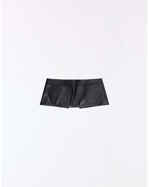 Bershka White Zip-detail Skirt Belt