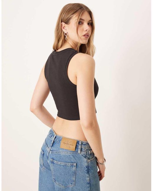 Calvin Klein Blue Rib Tank Top