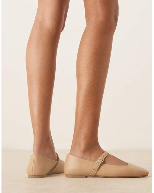 ASOS Natural Lottie Mary Jane Ballets