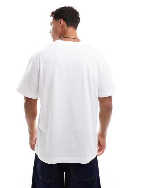 Jack & Jones White Oversize T-shirt With Originals Embroidery for men