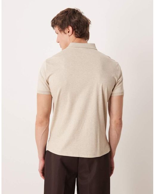 Polo Ralph Lauren Natural Icon Logo Pima Cotton Polo Custom Slim Fit for men
