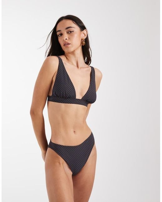 & Other Stories Black High Leg Bikini Bottom