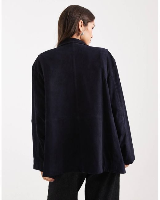 ASOS Blue Real Suede Jacket