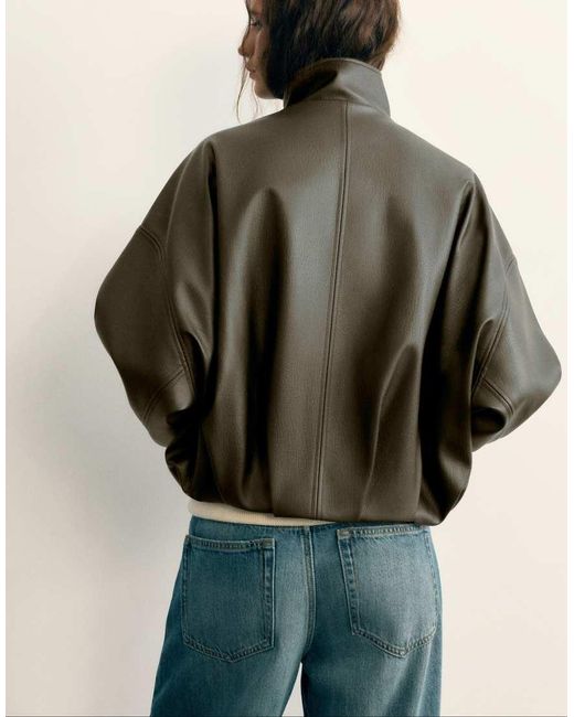 Pull&Bear Jack Met Leerlook in het Green