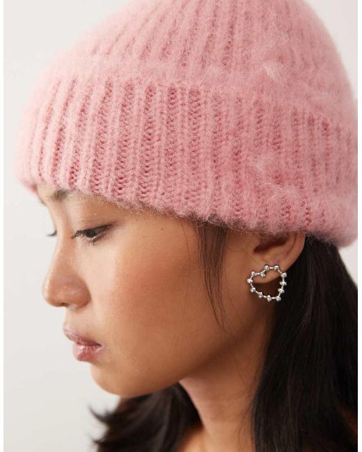 Gorro Empolvado Con Acabado Cepillado De -Morado Collusion de color Pink