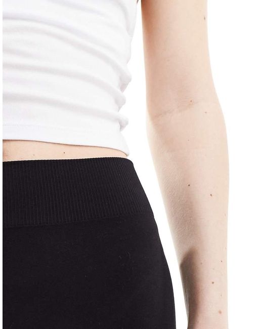 Pieces White Seamless Mini Legging Shorts
