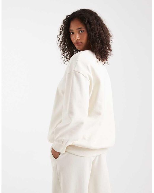 Miss Selfridge White Oversized Sweatshirt
