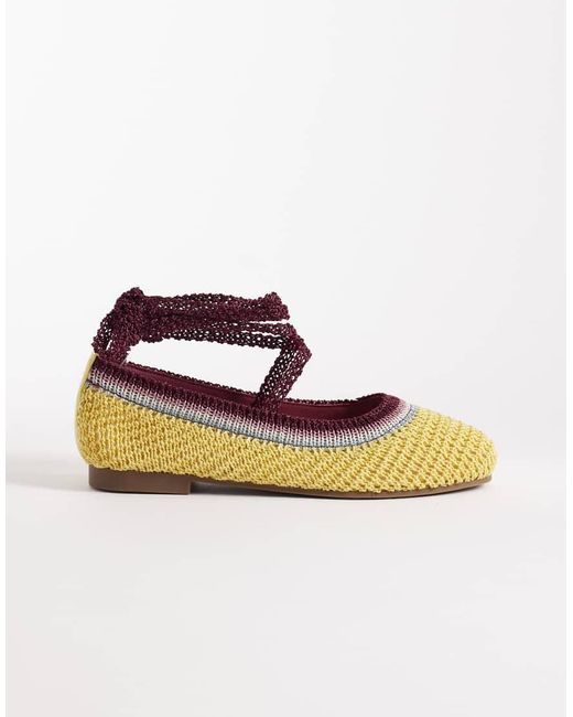 Ballerine Stringate Gialle di SEQWL in Yellow